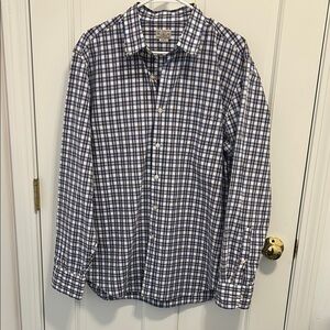J.Crew Factory Men's Blue Checkered Shirt